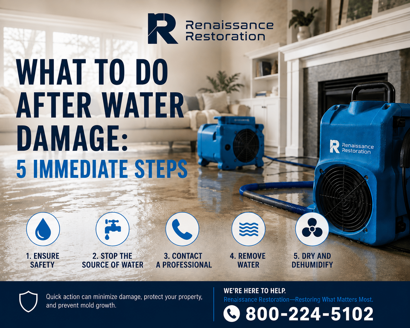 water damage restoration steps for homeowners